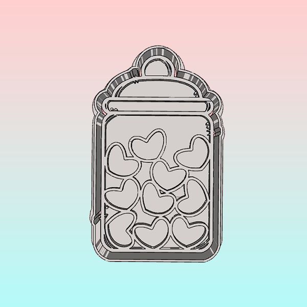 Cortador Tarro de Corazones 8 cm